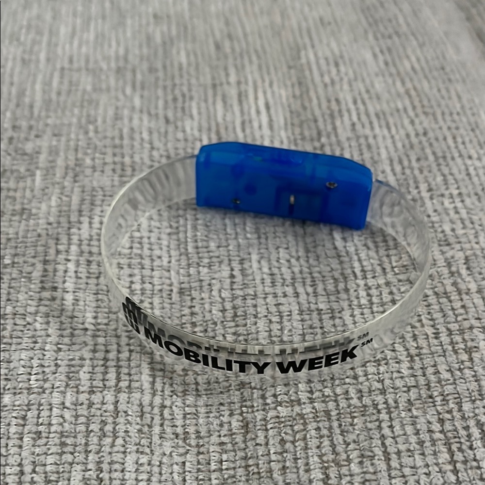 Blue and Clear Wearable Device